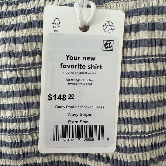 Darcy Poplin Smocked Dress NWT XS - Picture 6 of 8